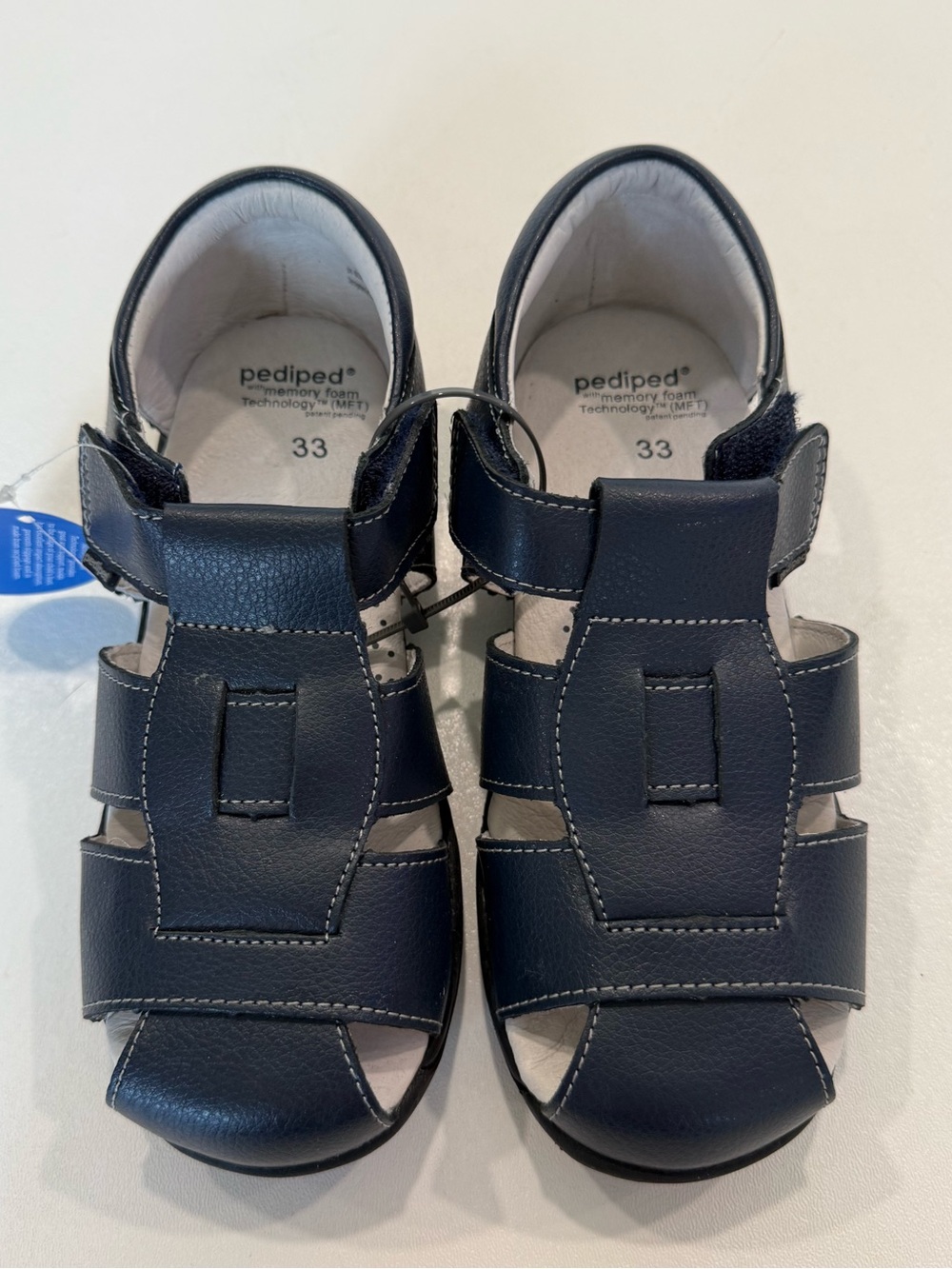 Pediped Flex Sydney Fisherman Sandals Navy EU 33 US 1.5 NWT Unisex